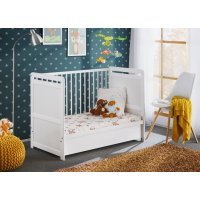 Pat bebelus, cu Saltea, TYMEK PLUS 26 WW BTP+M Genarom AM Alb Mat